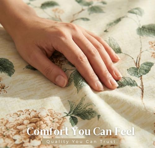 Image of VAS COLLECTIONS 160 TC Cloud Cotton Double Bed Cotton Bedsheet Set (228x254 cm) with 2 Pillow Covers | Soft, Breathable Floral Printed Bedding for Bedroom, Home & Hotel (Vanilla Blossom)