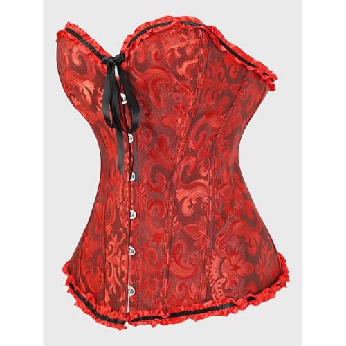 TANGNADE Women Renaissance Corset Top Bustier Lace up Gothic Boned Bustier - image 5