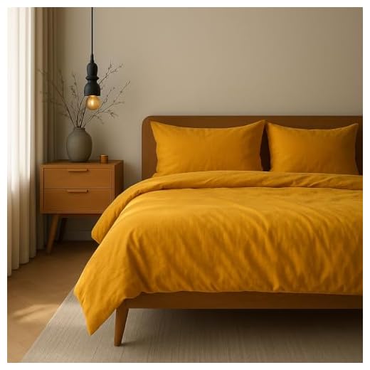 Cotton Castle Bettwäsche Bettgarnitur Bettbezug 100% Baumwolle 135x200 155x220 200x200 200x220, Farbe:Gelb, Größe:135 x 200 cm 2 VelvetHome Deluxe Bettwäsche 135x200 Baumwolle Bettbezug 135x200 cm mit Kissenbezug 80x80 cm Hohe Qualität Bettwäsche-Set mit Reißverschluss 100% Baumwolle Made in EU Senf Farbe 135 x 200