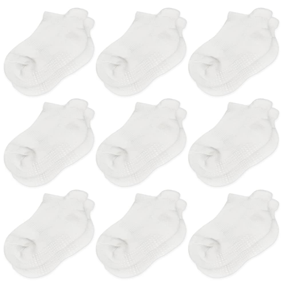ELUTONGBaby Grip Ankle Socks - 9 Pairs Toddler Cozy Warm Non Slip Winter Socks, Infant Newborn Kids Boys Girls Anti Skid Sox Crew Socks，6-12/1-3/3-5