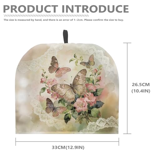 Image of Vintage Butterfly Print Tea Pot Cover Teas Cosy Insulated Tea Cozies Home Kitchen Decoration Teapot Dust Cover Warming Tea Kettle Quilt Creative Gifts for Banquet