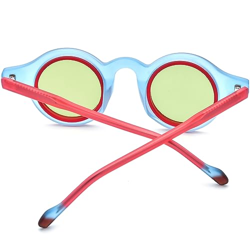 HEPIDEM Matte Acetate Vintage Retro Round Polarized Sunglasses for Women UV400 UV Protection Sun Glasses 92674