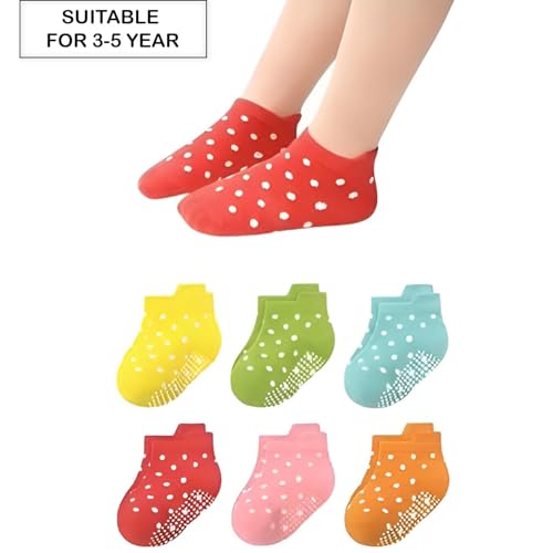 Image of MOMISY Baby Girl Boys children Non Slip Socks Toddlers Infant Warm Cotton Stretch Anti skid Socks-6 Pairs