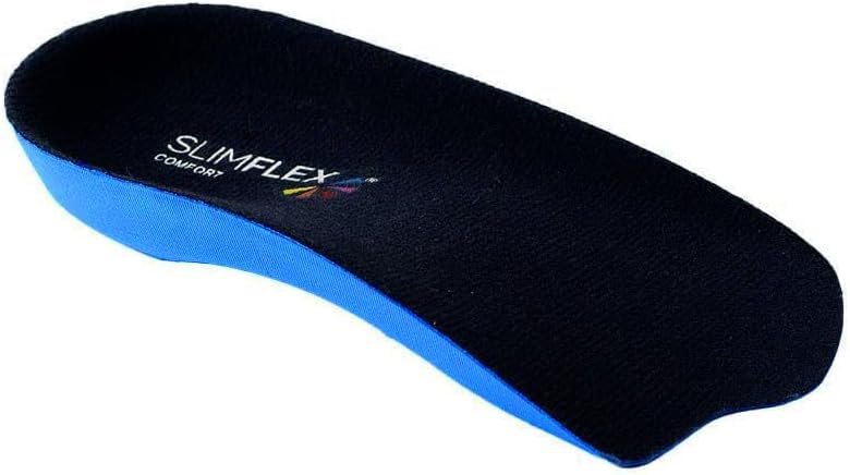 Slimflex Comfort Plantar Fasciitis Insoles for Flat Feet and Heel Pain - Medium Support - 3/4 Length Orthotic Insoles Prescribed Daily by Podiatrists - Also prescribed for Achilles tendonitis Support