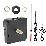 CAPASTEC Uhrwerk-Set, Hochdrehmoment-Quarzuhrwerk mit Zeigern, Uhrwerk-Mechanismus, Motorersatz für DIY-Uhren, Schwarz Rot