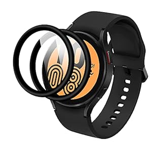 Niboow Schutzfolie für Samsung Galaxy Watch 4 44mm [2 Stück], 3D Displayschutzfolie, Premium Flexibles Panzer Schutz Glas, Anti-Kratzer Blasenfrei Schutzfolie für Samsung Galaxy Watch 4 44mm
