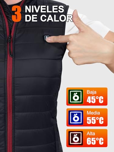 Chaleco calefactable mujer contra el frío extremo con batería USB potente 4