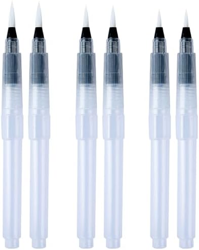 9 Pièces Pinceau Aquarelle Reserve D'eau, Stylos Pinceaux à Eau