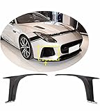 LIUJIN Parachoques Delantero Canard Vent Adecuado para Jaguar F-Type SVR 2 Puertas Coupe Y Cabriolet 2016-2019 CF Air Fender Scoop Spoiler Protector Fin Winglets