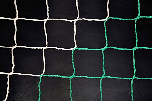 Fußballtornetz Stadion PRO - 7,50 x 2,50 x 2 x 2m - 4mm - PP - wetterfest - knotenlos - zweifarbig