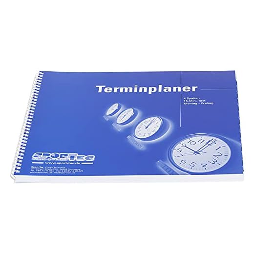 TherapiePlaner - Terminbuch für Praxis & Therapie, 4 Spalten, 15 Min Takt, Wochenübersicht Mo.-Fr., 30x30 cm