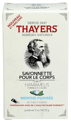 THAYERS Witch Hazel Body Bar, Peppermint, 5 Ounce