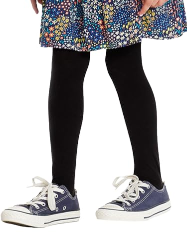 COTTON DAY Kids Girls School Dress Cotton Tights 8-10 Years 1 Pack (Black Size 10)