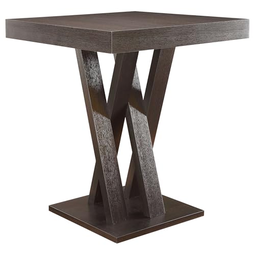 COASTER Square Bar Height Table Cappuccino