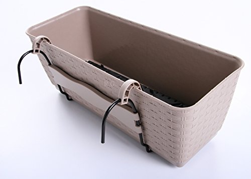 6X BALCONIERA FIORIERA Rattan-Optik Vaso per Piante Fioriera
