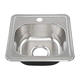 Yosemite Home Decor MAG1515 22-Gauge Stainless Steel Drop In Bar Sink
