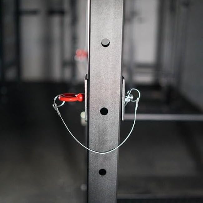 Titan Fitness Squat Handles Compatible with X-3 Series Power Rack, Sold as a Pair, Rack Mounted Dip Bar Station Attachments for 3 x 3 Tube Power Cage, Home Gym Rack Accessory