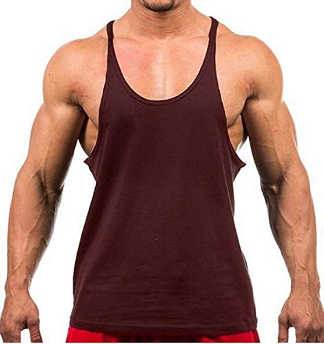 THE BLAZZE Men’s Blank Stringer Y Back Bodybuilding Gym Tank Tops