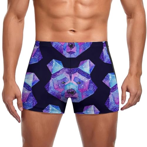 Boxer de bain Ours Polaire Galaxy homme en textile premium résistant au chlore