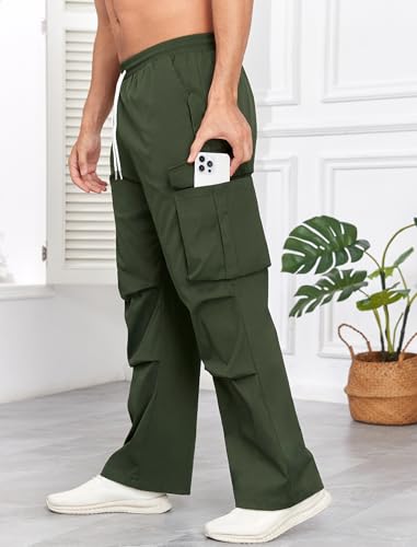 ZAFUL Men's Casual Cargo Joggers Pants Workout Elastic Waist Stretch Sweatpants Techwear Pants3