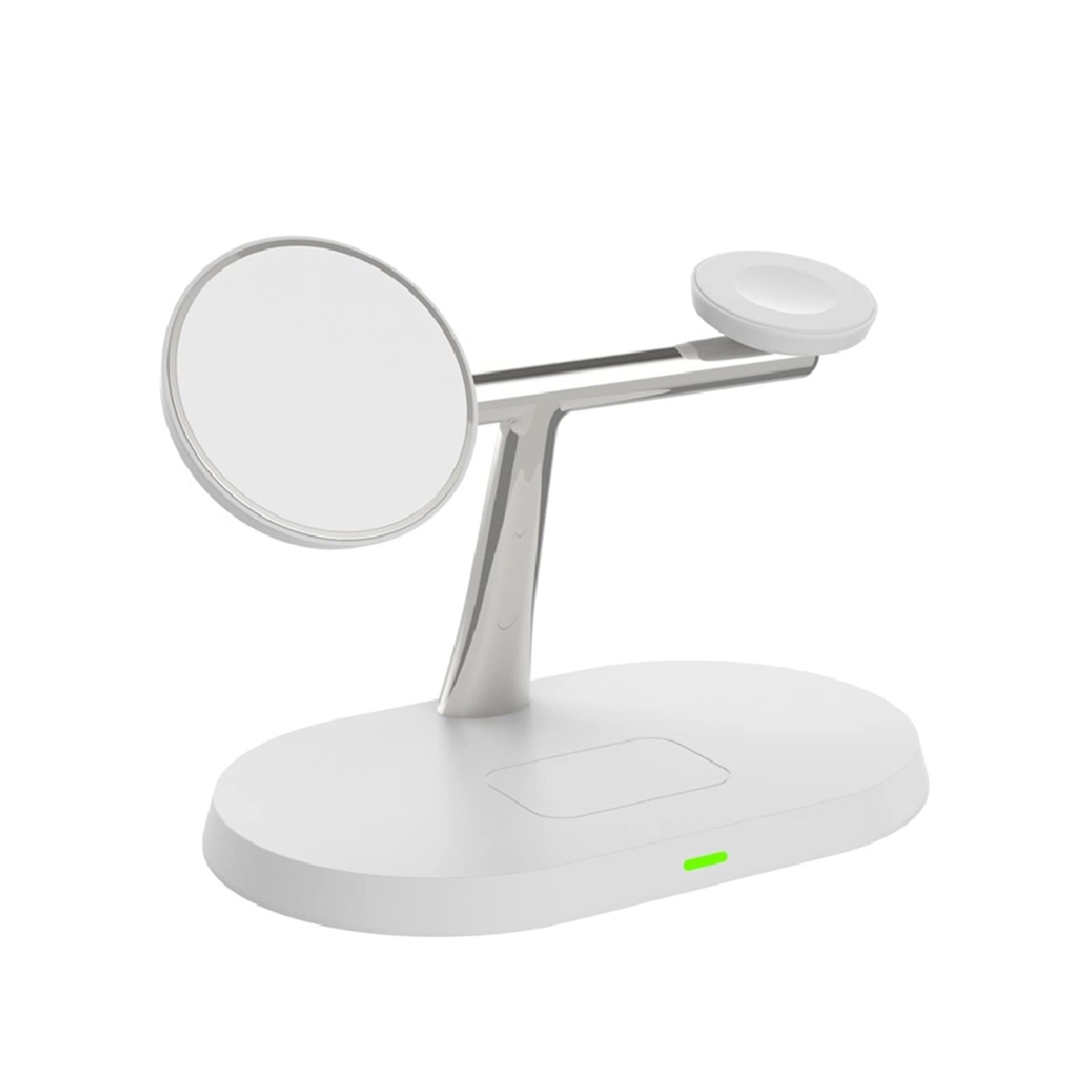 30W 3 en 1 Support de Chargeur magnétique sans Fil for Montre de téléphone Station de Chargeur magnétique sans Fil Charge Rapide for écouteurs(Model Z10 White)
