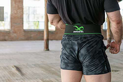 Immortal Vegan Weight Lifting Belt | Deadlift & Squat Support | Stainless Steel & Nylon, PU Leather | Black2