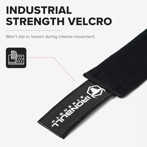 Iron Bull Strength Knee Wraps BLACK STANDARD