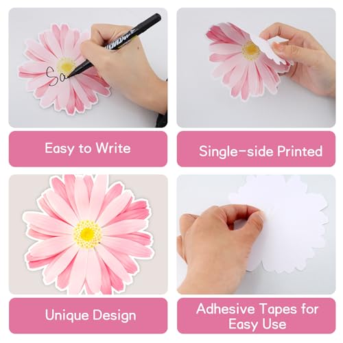 Image of Vuzvuv 63Pcs Spring Flowers Cutouts Paper with 100Pcs Glue Points for Wall Bulletin Board Decorations or Theme Party or Classroom Decor Supplies