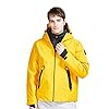 TIGER FORCE Overgangsjas gewatteerde regenjas heren waterdichte jas met capuchon voor mannen ski outdoor sneeuw harde gewatteerde buffer jas jas jas geel