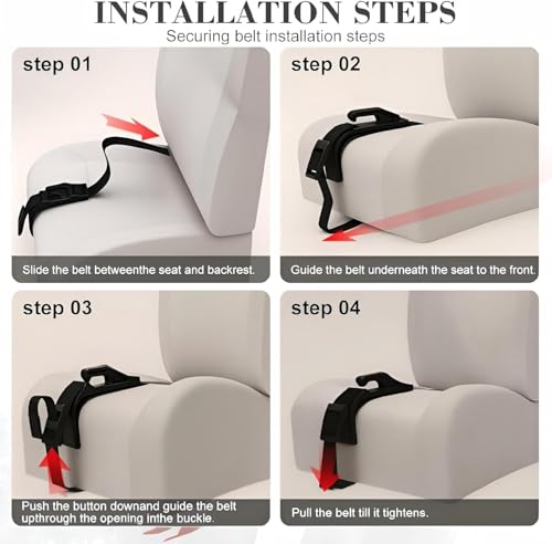 image for Generic Mimibelt Black Strap for Vehicle Seat - 1-Pack, Easy Adjustabl