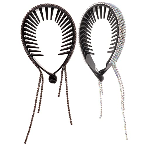 Pince à chignon strass ABOOFAN pour queue de cheval (8 pièces) - 2