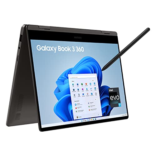 Samsung Galaxy Book3 360 Intel 13th Gen i7 EvoTM 33.78cm(13.3″) Super Amoled 2-in-1 Touchscreen Laptop (16 GB/512GB SSD/Windows11/MSOffice/BacklitKB/Fingerprint Sensor/Graphite/1.16Kg), NP730QFG-KA1IN Samsung Galaxy Book3 360 Intel 13th Gen i7 EvoTM 33.78cm(13.3″) Super Amoled 2-in-1 Touchscreen Laptop (16 GB/512GB SSD/Windows11/MSOffice/BacklitKB/Fingerprint Sensor/Graphite/1.16Kg), NP730QFG-KA1IN