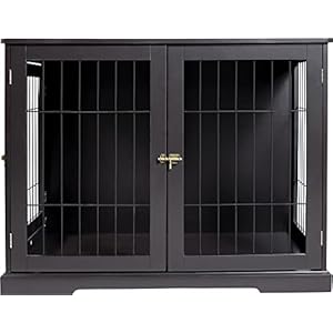 TRIXIE 29.5″ Indoor Dog Crate, Wooden Crate Table for Dogs Up to 25 lb, Small Dog Kennel, Perfect in Any Room, Brown