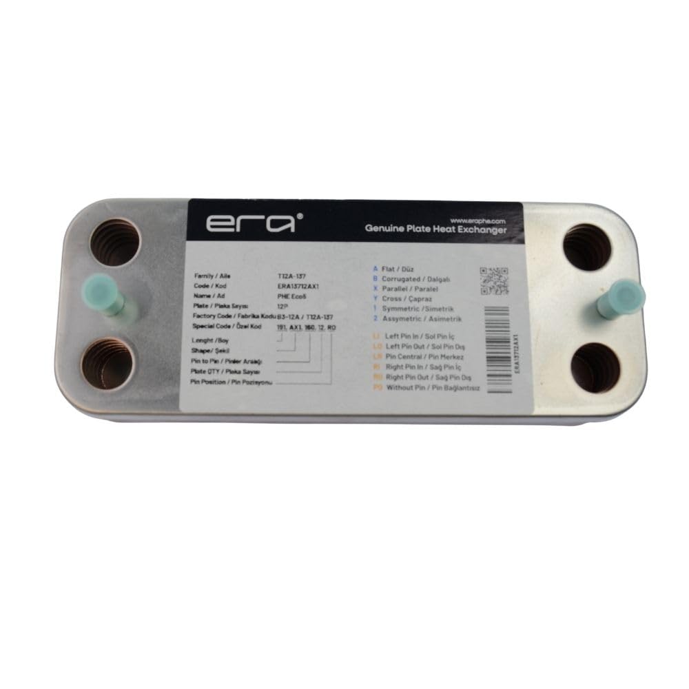 Intercambiador de calor de placas compatible para calderas Ideal Logic E24, ES24, código Combi ES26, 24HE, Independent C24, Espirit 24, Esprit 2 HE24 - Agua caliente sanitaria ACS - Número de pieza