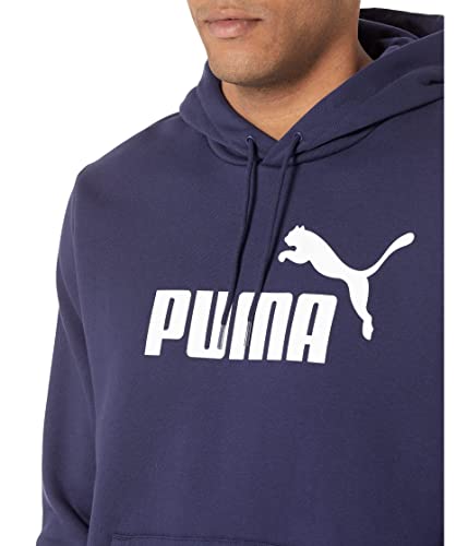 PUMA mens Essentials Big Logo Fleece Hoodie Hooded Sweatshirt, Peacoat, Small US - image 4