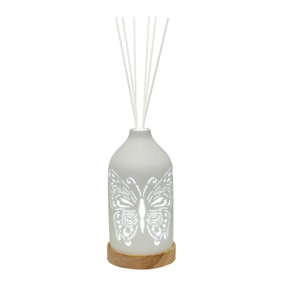 Aroma Accessories Woodbridge Butterfly LED Light up Reed Diffuser