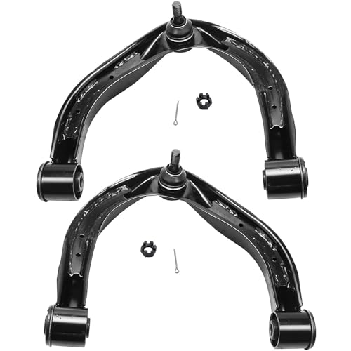 Image of Detroit Axle - 10pc Front End Kit for 2004-2019 Nissan Pathfinder Armada, 2004-2013 Infiniti QX56, 2004-2015 Titan, 4 Tie Rods 2 Lower Ball Joints 2 Upper Control Arms 2 Boots + Bellows Replacement