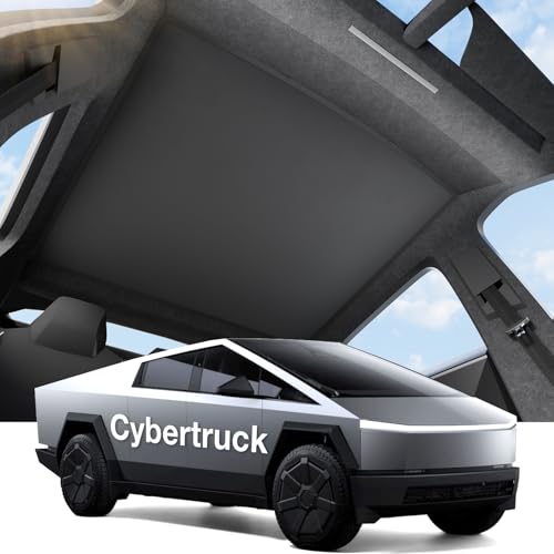 Wigoo Tesla Cybertruck Sunshade Roof [Never Sag, Nano Ice-Crystal Coatings] 3rd-Gen Heat Insulation...