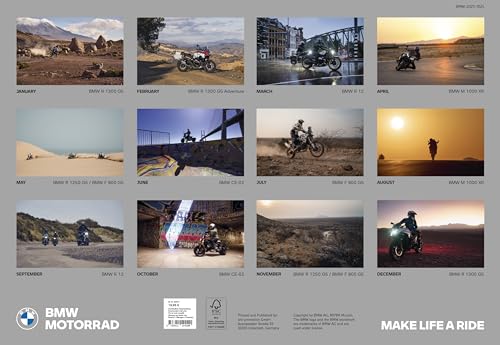arti promotion, BMW Motorrad 2025 Wall Calendar, 49.5 x 37.7 cm, Calendar with Pictures of BMW Motorcycles - Image 2