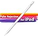 Stylus Pen Compatible with iPad Palm Rejection Active Rechargeable Digital Pencil with Fine Point Magnetic Design Compatible for iPad 6th 7th Gen iPad Pro iPad Air 3rd Gen iPad Mini 5th Gen (White)