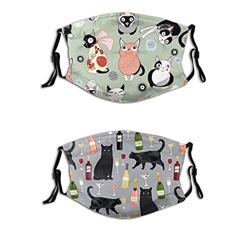PPFINE Animal Mask Lovely Cat Face Mask Women Cloth Face Mask Mens Mask Washables Reusable Funny Adults Mask