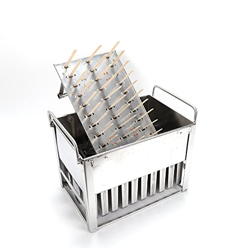 Stainless Steel Popsicle Molds 30PCS Commercial Popsicle Maker 30 Piece Popsicle Mold Home-made Reusable DIY Ice Pop Molds Fast Freezing Ice Lolly Popsicle Maker Molds with Sticks and Brush