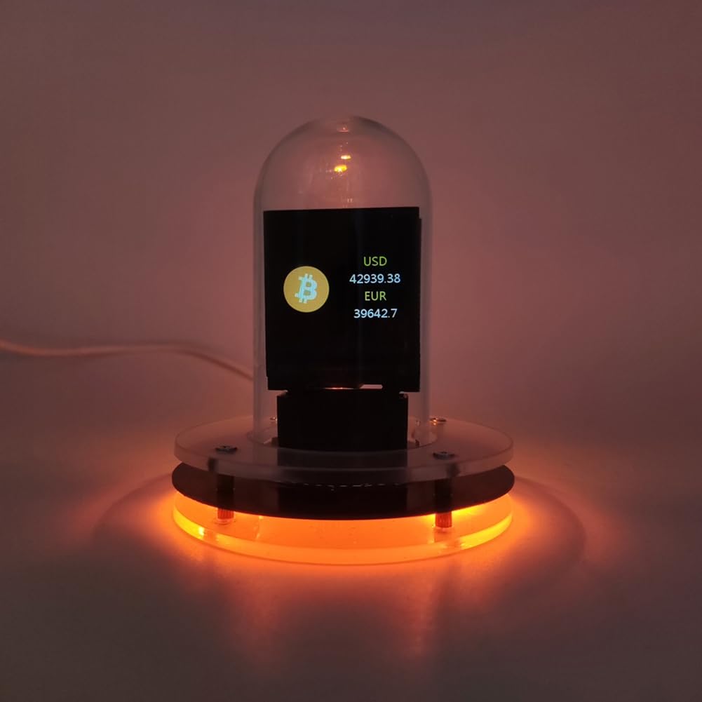 Bitcoin Preis Tracker RGB Lichter WiFi Wetterstation Verstellbares DIY GIF Einfaches Display