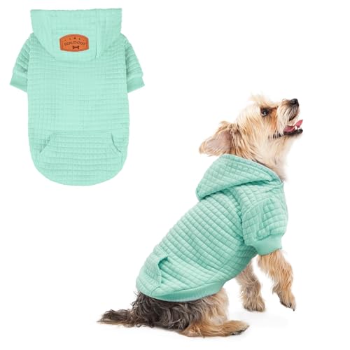 Image of BEAUTYZOO Dog Hoodies Sweater for Small Dogs,Waffle‑Like Laminated Pet Coat
