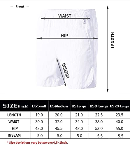 Ltifone Athletic Shorts For Men, Quick Dry Mens Workout Shorts, Training Dry Fit Men Shorts With Zipper Pockets, For Running White #TOP6