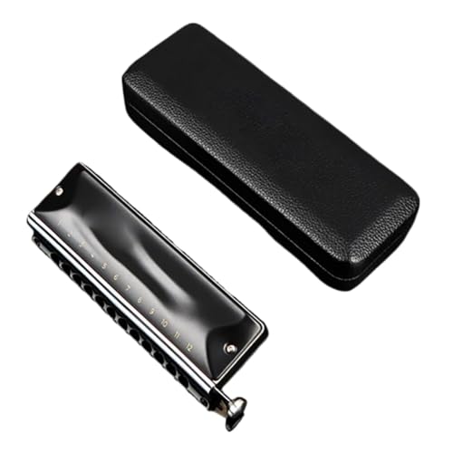 TYCHWZRMV qƑl̃WAgjbNn[jJA Black 12 Hole Chromatic Harmonica C Key Beginners Mouth Harmonica Student Professional Musical In