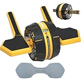 SNODE Abローラーホイール 肘サポート付き 3段階レジスト デュアルモード コアワークアウト用腹筋ホイール 自動リバウンドシステム スプリングスチールシート