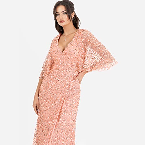 Robe longue pailletée pour invitée de mariage chic