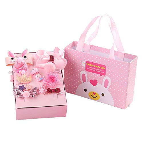 Image of Kashish's Fancy Head wear Accessories For Baby Girls Hair Clip Princess Hair Clip Cute Cartoon Clip, Headband, Schoolgirl, Baby Girl Toddler Set Gift Box Set of 18 Pieces