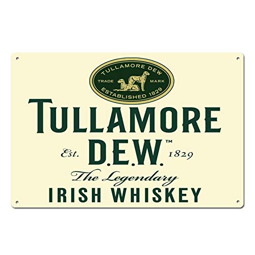 Tullamore Dew Irish Whiskey Established 1829 Tin Sign Metal Sign Door Plaque TIN Sign 7.8X11.8 INCH